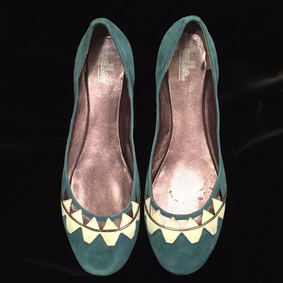 Belle by Sigerson Morrison Shoes - Belle Sigerson Morrison turquoise suede 10.5 flats